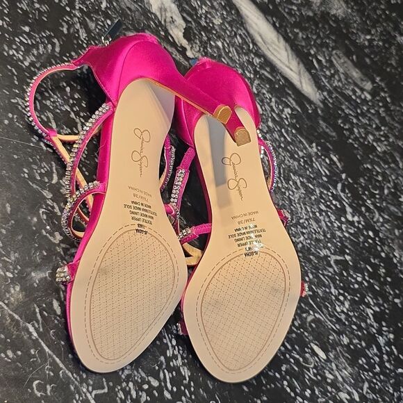 BRAND NEW JESSICA SIMPSON WOMEN'S SIDRA RHINESSTONE STILETTO HEEL SANDAL - Picture 13 of 16